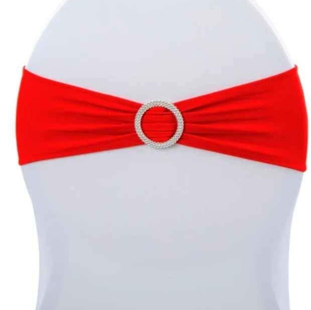 50 Red Spandex Stretch  Sashes